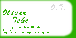 oliver teke business card